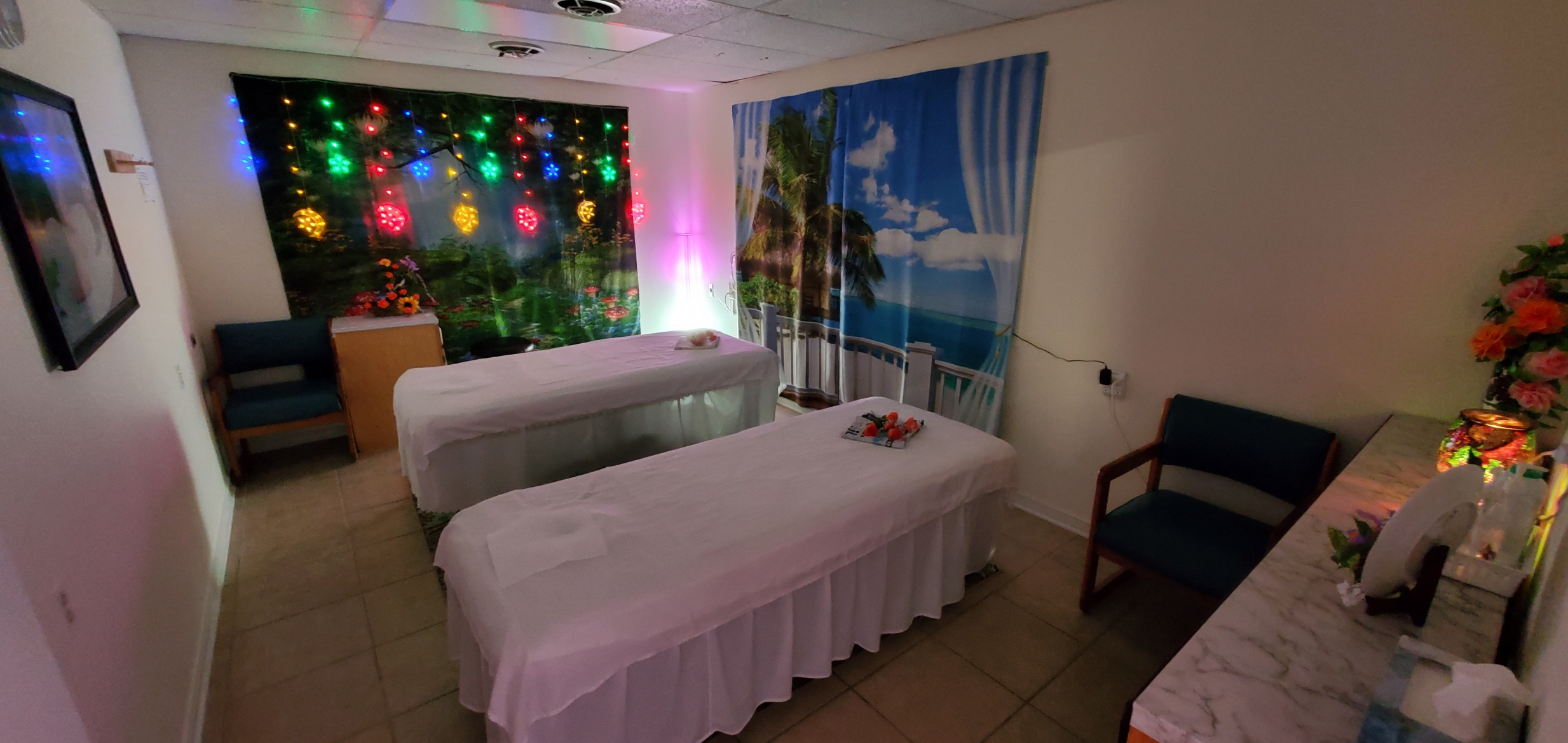 Couples massage room at Five Points Massage